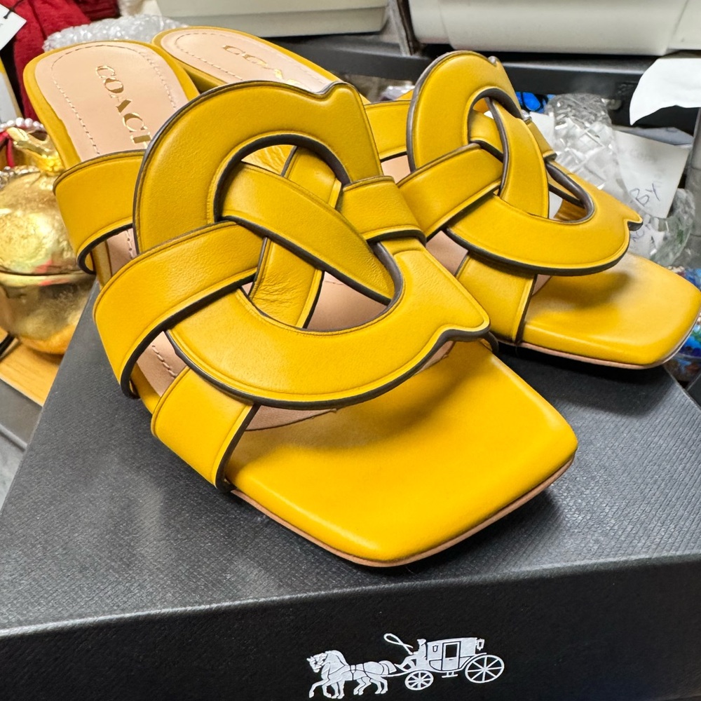 Coach Yellow Sandals - Picture 7 of 11